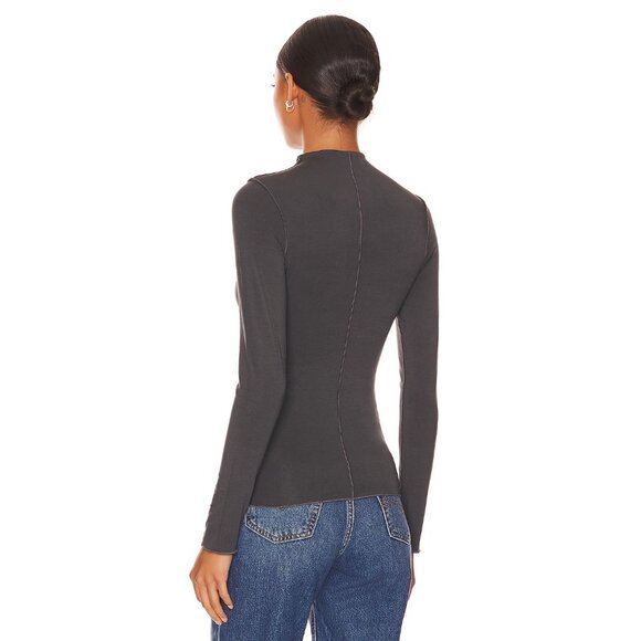 The Line by K Zane Top in Deep Grey Long Sleeve - Picture 3 of 4